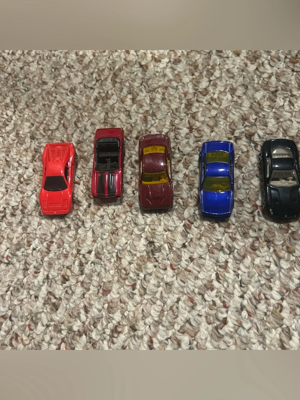 Cast Toy Car Set - Red, Maroon, Blue - Kids Toys